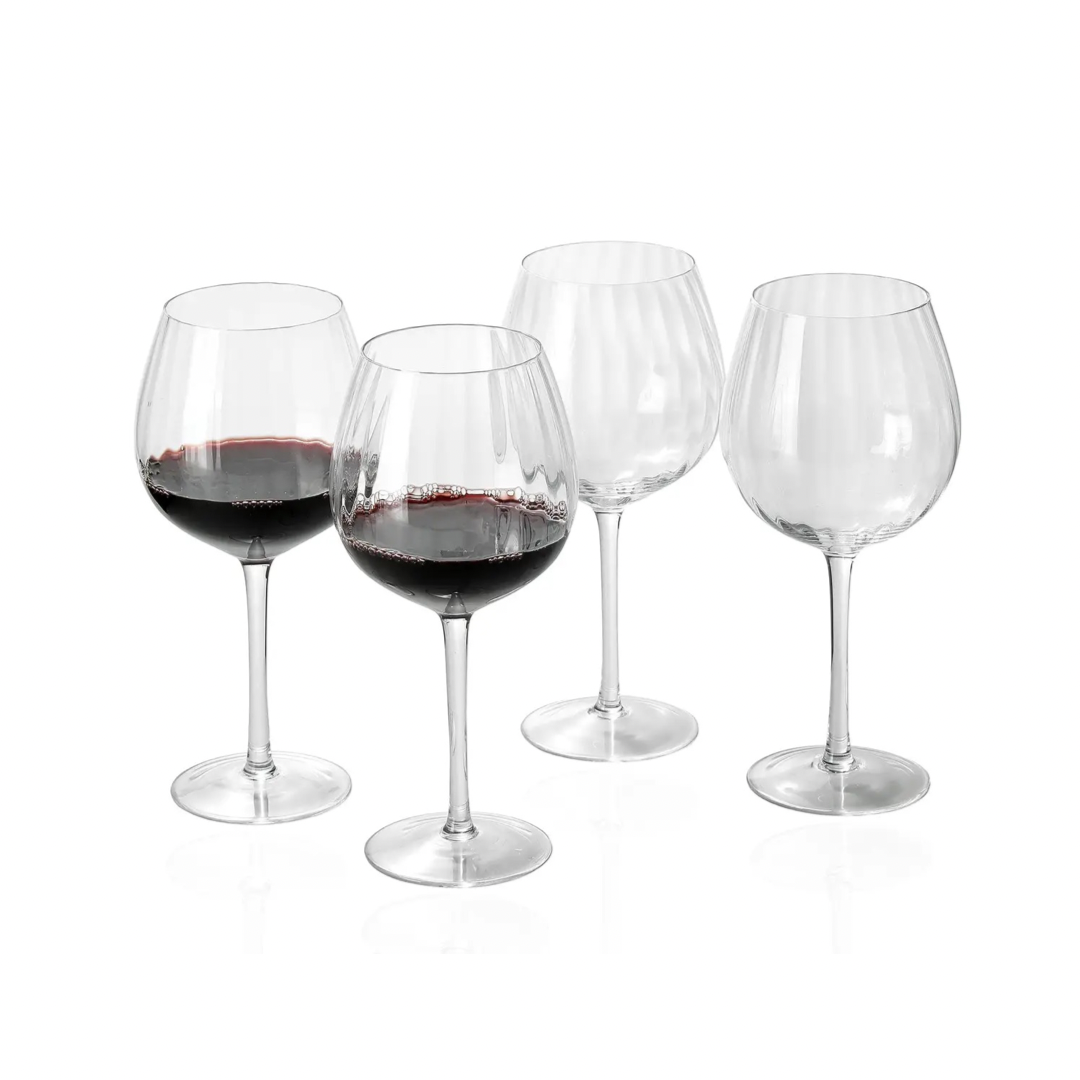 Modern Ribbed Drinking Glasses